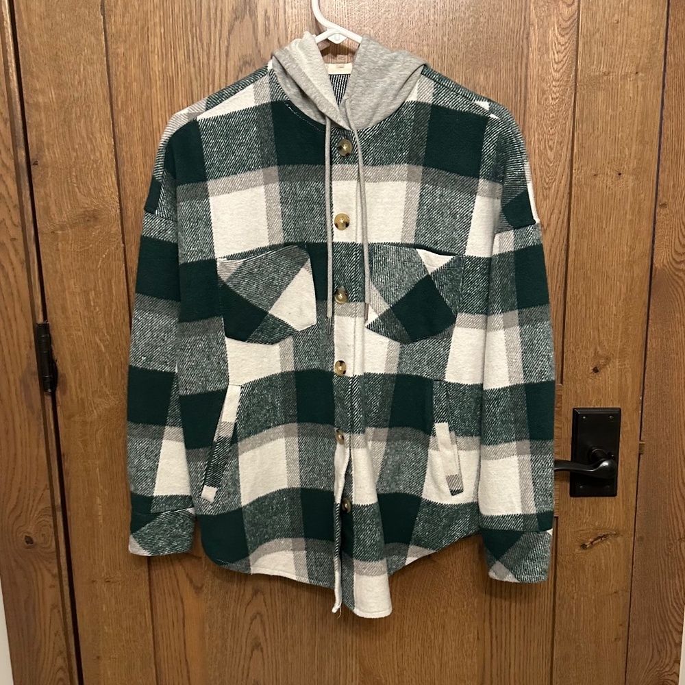 Altar'd State Hooded Shacket-like new!